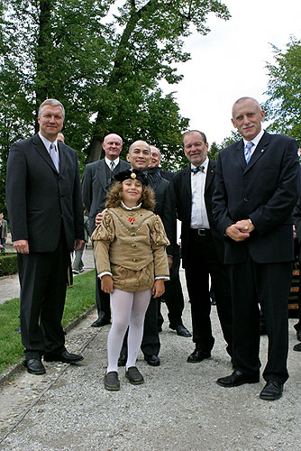 Návštěva krále Kambodže Jeho Výsosti Norodoma Sihamoniho v Českém Krumlově, 20. září 2006, foto: © 2006 Lubor Mrázek