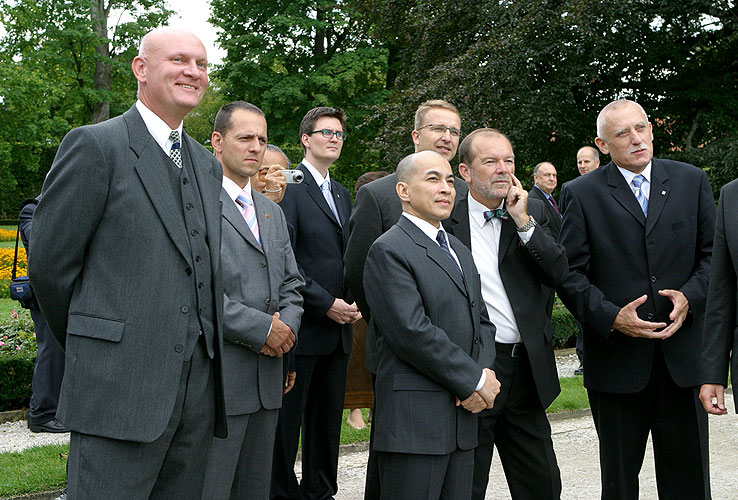 Návštěva krále Kambodže Jeho Výsosti Norodoma Sihamoniho v Českém Krumlově, 20. září 2006, foto: © 2006 Lubor Mrázek