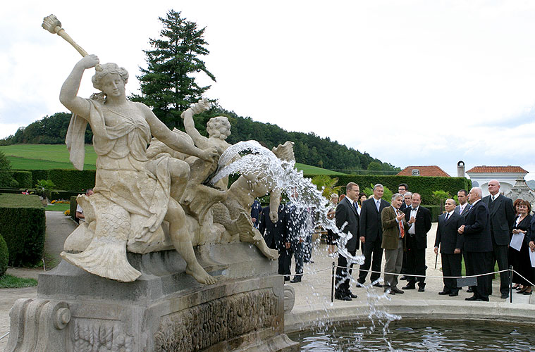 Návštěva krále Kambodže Jeho Výsosti Norodoma Sihamoniho v Českém Krumlově, 20. září 2006, foto: © 2006 Lubor Mrázek