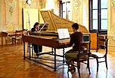 Johan Sebastian Bach and sons, Edita Keglerová and Iva Štrynclová - harpsichod, Prelatura - Prokyš Hall, 4.7.2007, Festival of Chamber Music Český Krumlov, photo: © 2007 Lubor Mrázek 