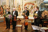 Josef Suk a jeho přátelé - Josef Suk - housle, Miroslav Ambrož - housle, Karel Untermüller - viola, Jiří Bárta - violoncello, Jan Simon - klavír, Maškarní sál zámku Český Krumlov, 5.7.2007, Festival komorní hudby Český Krumlov, foto: © 2007 Lubor Mrázek 