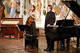 Josef Suk and his friends, Josef Suk - violin, Miroslav Violoncello Recital, Anita Leuzinger - violoncello, Anton Kernjak - piano, Masquerade hall of chateau Český Krumlov, 6.7.2007, Festival of Chamber Music Český Krumlov, photo: © 2007 Lubor Mrázek 