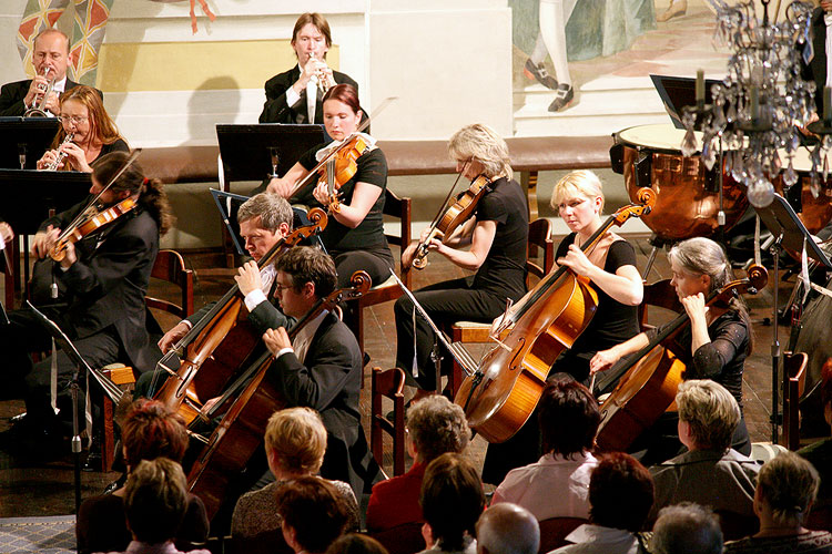 Jihočeská komorní filharmonie, Jan Páleníček - violoncello, Stanislav Vavřínek - dirigent, Maškarní sál zámku Český Krumlov, 7.7.2007, Festival komorní hudby Český Krumlov, foto: © 2007 Lubor Mrázek