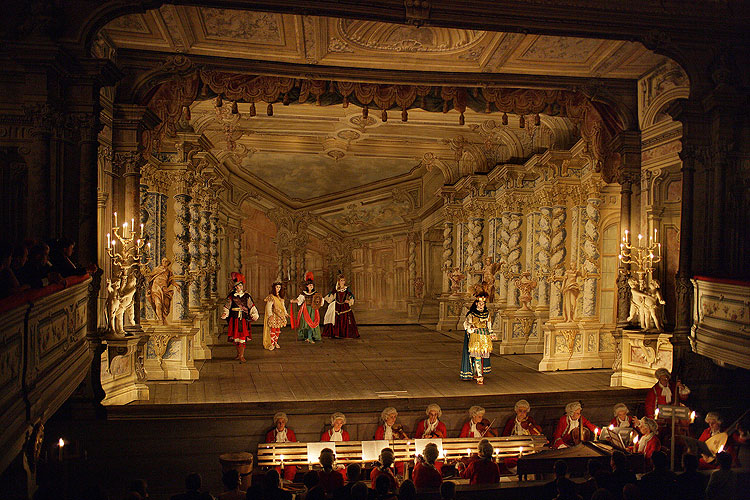 Experimentell Opernaufführung, Collegium Marianum, Barocktheater, 3.8.2007, Internationales Musikfestival Český Krumlov, Bildsquelle: © Auviex s.r.o., Foto: Libor Sváček