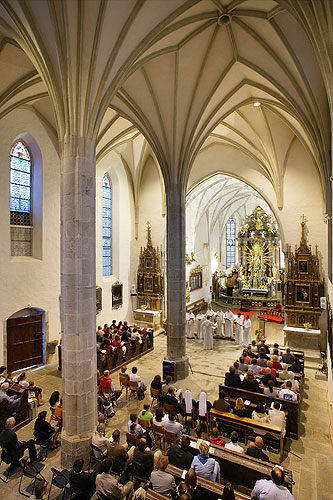 Schola Gregoriana Pragensis, Kostel Nanebevzetí P. Marie Kájov, 19.8.2007, Mezinárodní hudební festival Český Krumlov, zdroj: Auviex s.r.o., foto: Libor Sváček