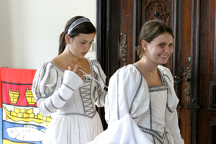 Krumauer Schüler als lebende Schachfiguren, Fußballspieler als Sieger in Gmunden, 22.9.2007, Foto: © 2007 Lubor Mrázek