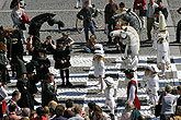 Krumauer Schüler als lebende Schachfiguren, Fußballspieler als Sieger in Gmunden, 22.9.2007, Foto: © 2007 Lubor Mrázek 