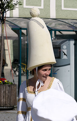 Krumauer Schüler als lebende Schachfiguren, Fußballspieler als Sieger in Gmunden, 22.9.2007, Foto: © 2007 Lubor Mrázek