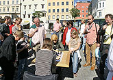 Krumauer Schüler als lebende Schachfiguren, Fußballspieler als Sieger in Gmunden, 22.9.2007, Foto: © 2007 Lubor Mrázek 