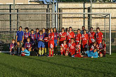 Krumauer Schüler als lebende Schachfiguren, Fußballspieler als Sieger in Gmunden, 22.9.2007, Foto: © 2007 Lubor Mrázek 