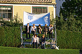 Krumauer Schüler als lebende Schachfiguren, Fußballspieler als Sieger in Gmunden, 22.9.2007, Foto: © 2007 Lubor Mrázek 