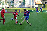 Krumauer Schüler als lebende Schachfiguren, Fußballspieler als Sieger in Gmunden, 22.9.2007, Foto: © 2007 Lubor Mrázek 