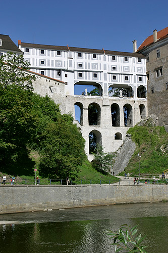 Zámek Český Krumlov - Plášťový most, září 2007