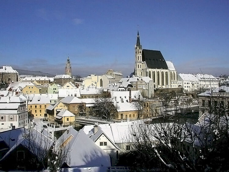 Zima v Českém Krumlově, 12.1.2003, foto: © Lubor Mrázek