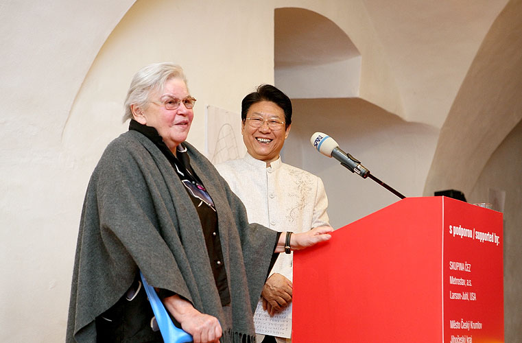 Opening of the exhibitions in Egon Schiele Art Centrum:  Opera in paintings, Traditional Chinese Landscape Painting, Young Artists from China 2008, Jindřich Štreit and Jiří Surůvka, 4. April 2008, photo by: © 2008 Lubor Mrázek