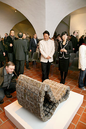 Opening of the exhibitions in Egon Schiele Art Centrum:  Opera in paintings, Traditional Chinese Landscape Painting, Young Artists from China 2008, Jindřich Štreit and Jiří Surůvka, 4. April 2008, photo by: © 2008 Lubor Mrázek