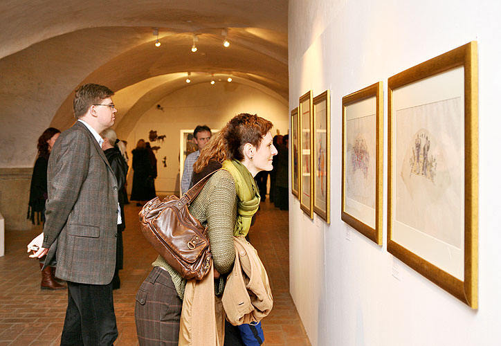 Opening of the exhibitions in Egon Schiele Art Centrum:  Opera in paintings, Traditional Chinese Landscape Painting, Young Artists from China 2008, Jindřich Štreit and Jiří Surůvka, 4. April 2008, photo by: © 2008 Lubor Mrázek