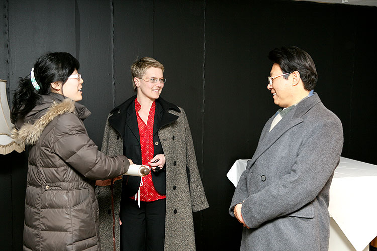 Opening of the exhibitions in Egon Schiele Art Centrum:  Opera in paintings, Traditional Chinese Landscape Painting, Young Artists from China 2008, Jindřich Štreit and Jiří Surůvka, 4. April 2008, photo by: © 2008 Lubor Mrázek