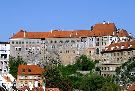 Jižní fasáda Horní hradu zámku Český Krumlov po rekonstrukci, 17.9.2007, foto: Lubor Mrázek 