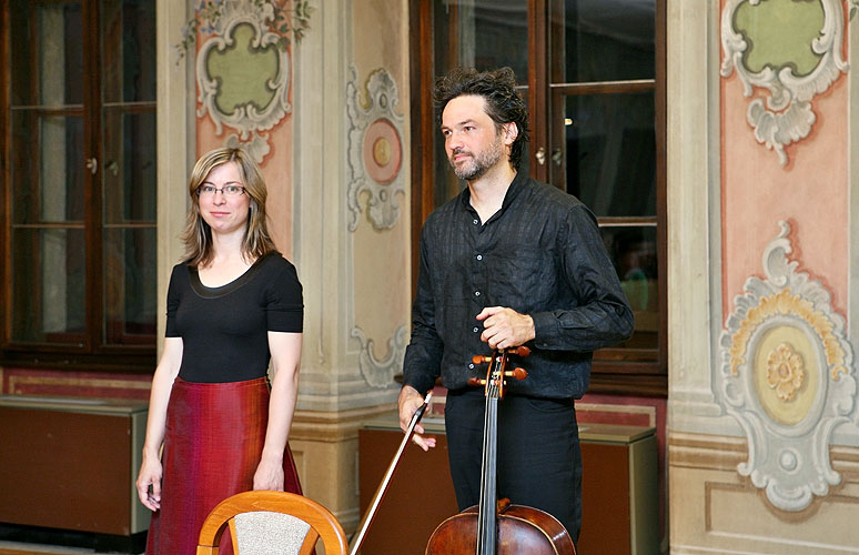 Jiří Bárta - Violoncello, Monika Knoblochová - Cembalo, 3.7.2008, Kammermusikfestival Český Krumlov 2008, Foto: Lubor Mrázek