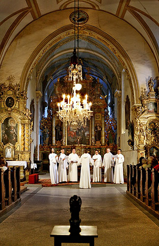 Schola Gregoriana Pragensis, 4.7.2008, Kammermusikfestival Český Krumlov 2008, Foto: Lubor Mrázek