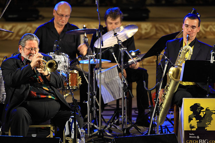 Bobby Shew (USA) - Trompete, Czech Big Company, 16.8.2008, Internationales Musikfestival Český Krumlov, Bildsquelle: Auviex s.r.o., Foto: Libor Sváček