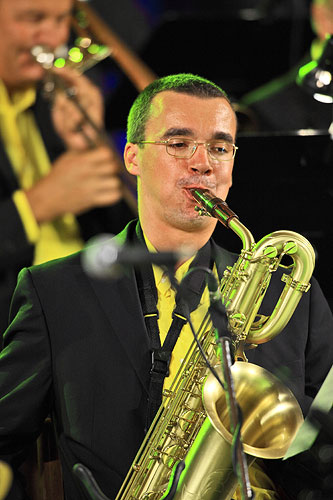 Bobby Shew (USA) - trumpet, Czech Big Company, 16.8.2008, International Music Festival Český Krumlov 2008, source: Auviex s.r.o., photo: Libor Sváček