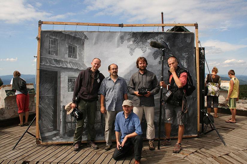 Po stopách Josefa Seidela, fotografování na vrcholu hory Kleť, foto: Petr Hudičák