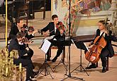 Bennewitz Quartet - Jakub Fišer - 1st violin, Štěpán Ježek - 2nd violin, Jiří Pinkas - viola, Štěpán Doležal - violoncello, Masquerade Hall, International Music Festival Český Krumlov 22.9.2020, source: Auviex s.r.o., photo by: Libor Sváček