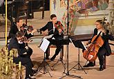 Bennewitz Quartet - Jakub Fišer - 1st violin, Štěpán Ježek - 2nd violin, Jiří Pinkas - viola, Štěpán Doležal - violoncello, Masquerade Hall, International Music Festival Český Krumlov 22.9.2020, source: Auviex s.r.o., photo by: Libor Sváček