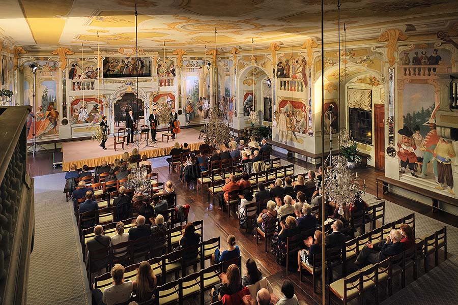 Bennewitz Quartet - Jakub Fišer - 1st violin, Štěpán Ježek - 2nd violin, Jiří Pinkas - viola, Štěpán Doležal - violoncello, Masquerade Hall, International Music Festival Český Krumlov 22.9.2020