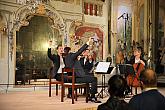 Bennewitz Quartet - Jakub Fišer - 1st violin, Štěpán Ježek - 2nd violin, Jiří Pinkas - viola, Štěpán Doležal - violoncello, Masquerade Hall, Internationales Musikfestival Český Krumlov 22.9.2020, Quelle: Auviex s.r.o., Foto: Libor Sváček