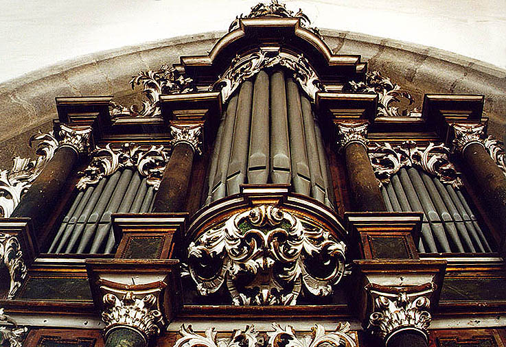 Kirche St. Veit in Český Krumlov, Orgel auf dem Chor der Literatenbruderschaft