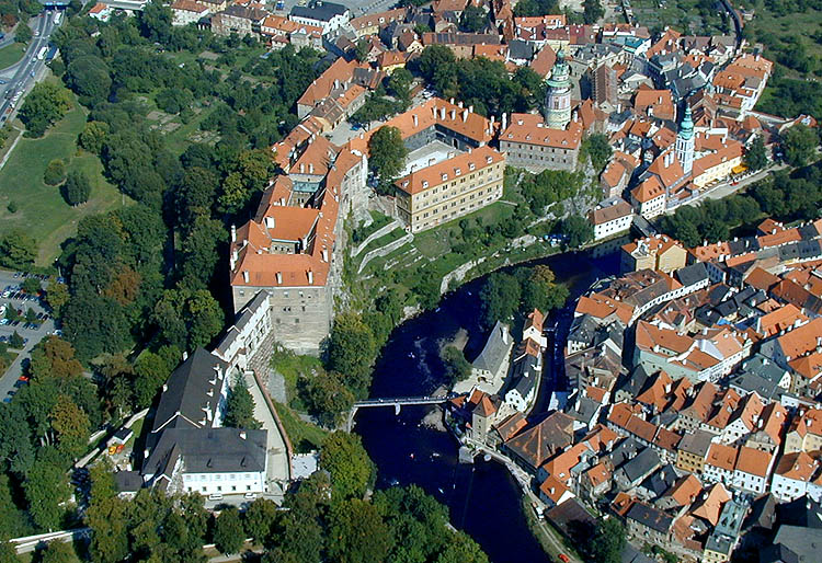 Zámek Český Krumlov, letecký pohled