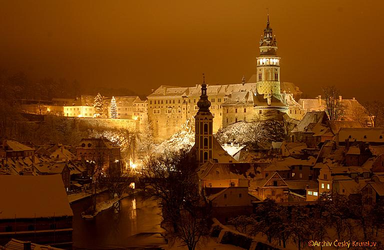 Český Krumlov at night - Advent & Christmas