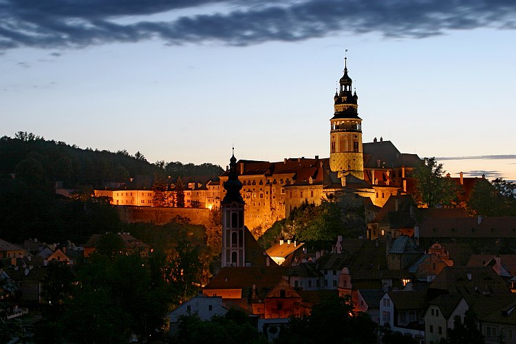 Zámek Český Krumlov, podvečerní atmosféra