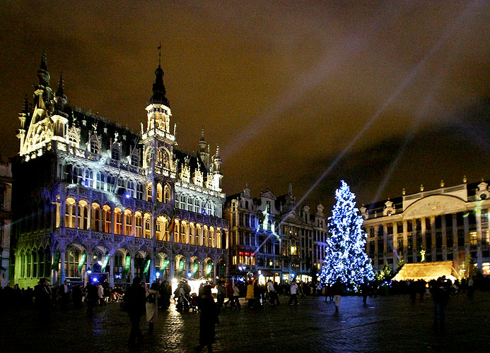 Brüssel, Stadtplatz in der Weihnachtszeit