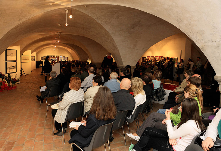 Eröffnung der Ausstellungen Sozialistischer Realismus, Politisches Plakat der UdSSR, Russische Videokunst, Zeitgenössische russische Kunst, FRANTA – František Mertl, Egon Schiele Art Centrum Český Krumlov, 3.4.2009