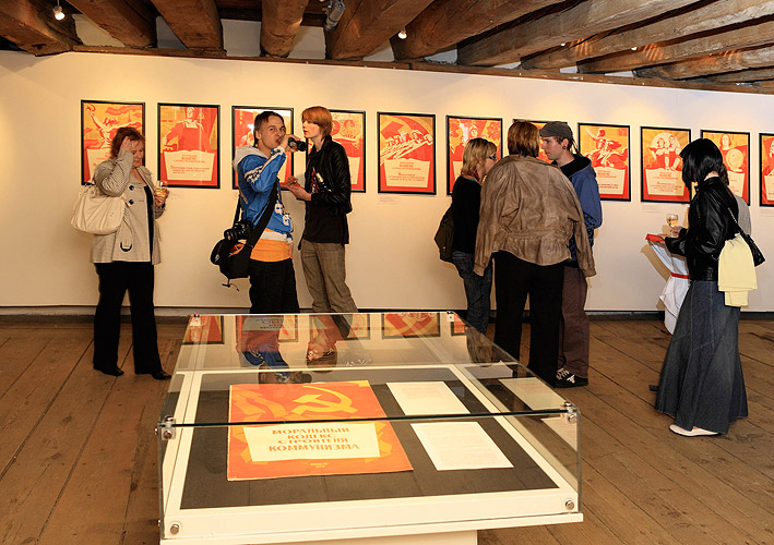 Opening of the exhibitions Socialist Realism, Political Poster of the USSR, Russian Video Art, Contemporary Russian Art, FRANTA – František Mertl, Egon Schiele Art Centrum Český Krumlov, 3.4.2009