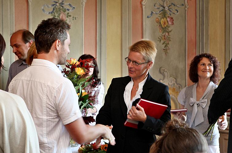 The story of Český Krumlov - book-signing event introducing a publication on the town's history, 28.9.2009