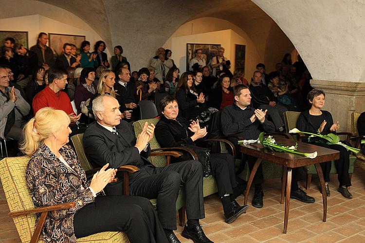 Opening of the exhibitions Karel Valter - 100x, Michal Singer - Circus maximus, Ingrid Cerny - Text Processing, Krumlov´s madona 2009, Egon Schiele Art Centrum Český Krumlov, 6.11.2009