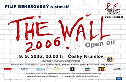 The poster of the concert The Wall 2006, Český Krumlov, 9th September 2006 