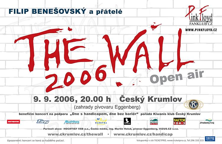 Plakát koncertu The Wall 2006, Český Krumlov, 9. 9. 2006