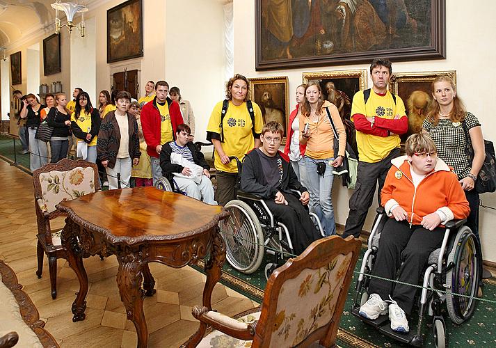 Den s handicapem, den bez bariér Český Krumlov 2009, prohlídka zámku
