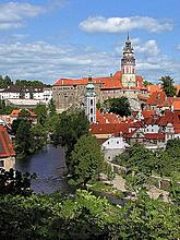 Panorama zámku Český Krumlov nad řekou Vltavou, foto: Lubor Mrázek 