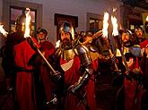 Fire procession through the town 