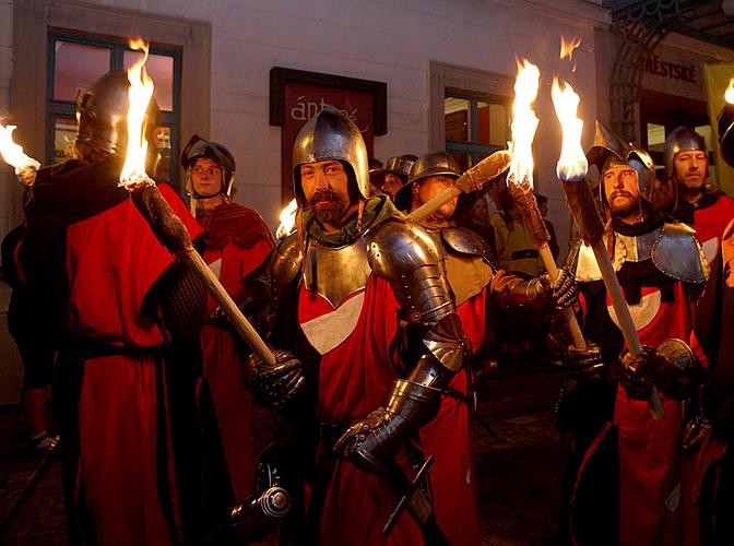 Fire procession through the town