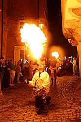 Fire procession through the town 