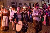 Fire procession through town centre 