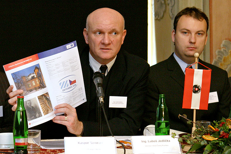 Bürgemeister der Stadt Český Krumlov Dipl.-Ing. Luboš Jedlička und Vertreter des Ministeriums für Regionale Entvicklung Dipl.-Ing. Tomáš Fiala, Foto: © Lubor Mrázek